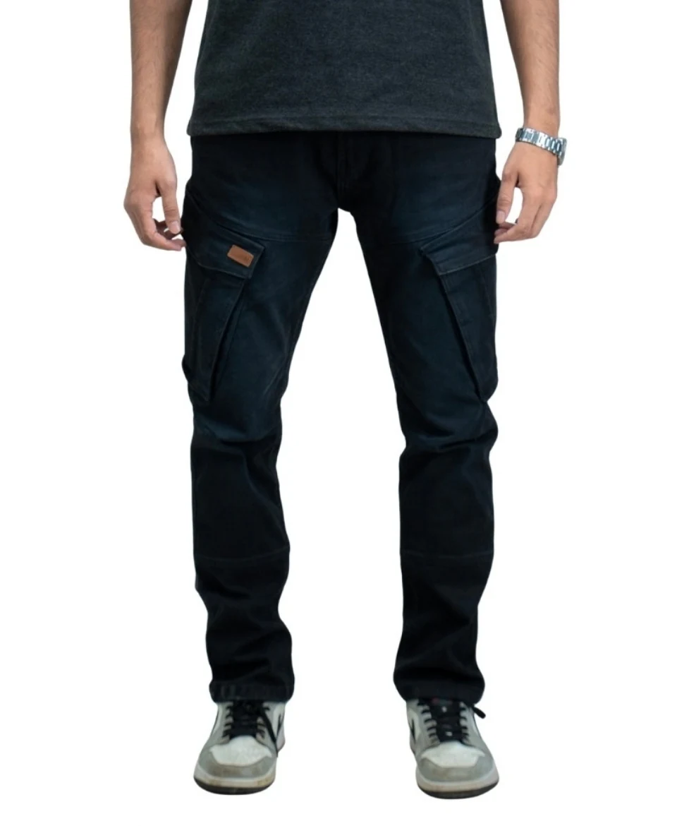 Herren Schwarze Cargohose